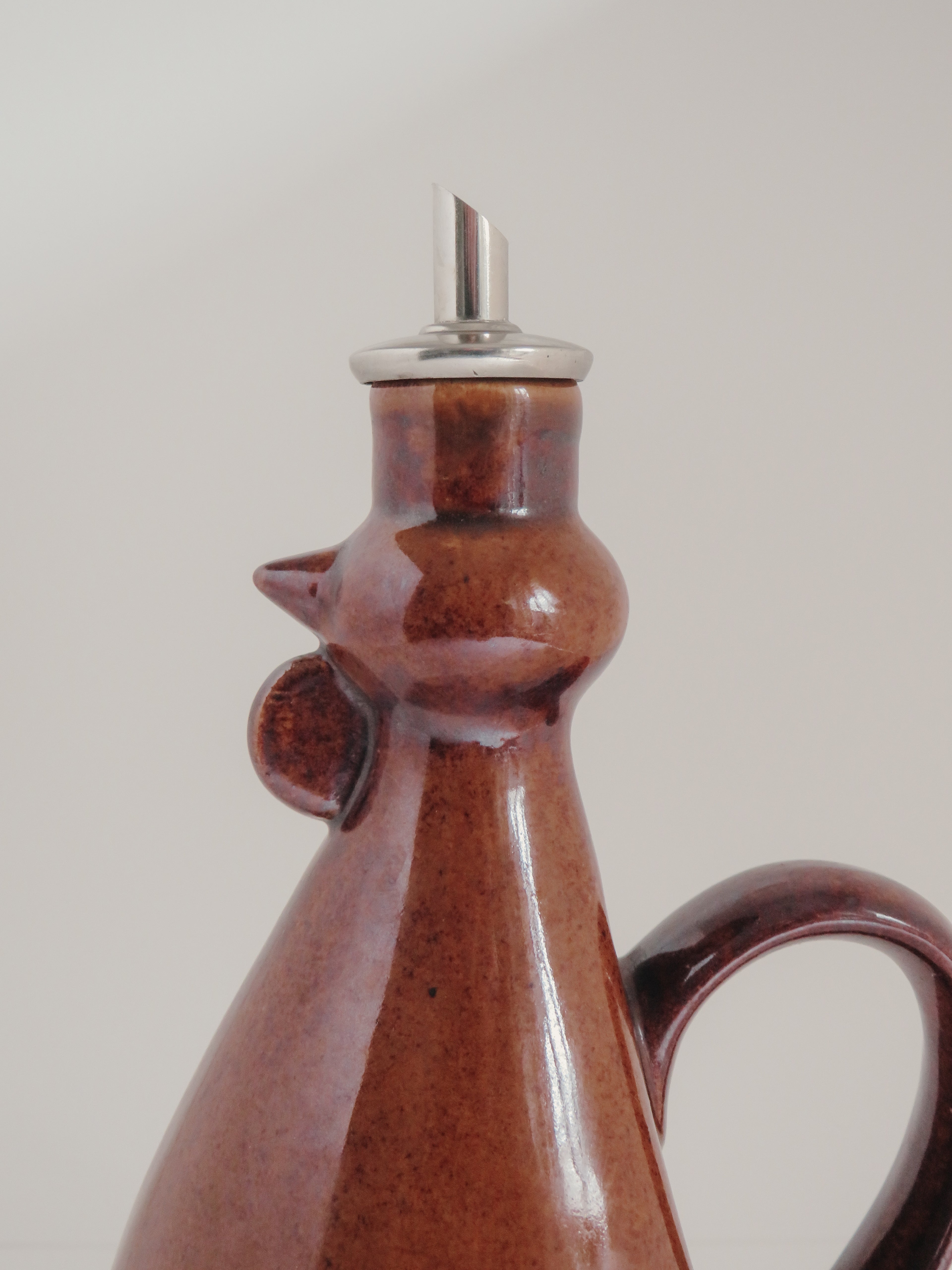 Olie- & eddikeflaske i keramik | Hane | 23 cm