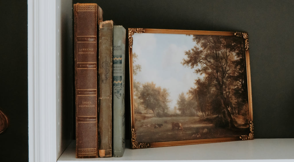 Vintage messingramme med buet glas | 18 × 24 cm