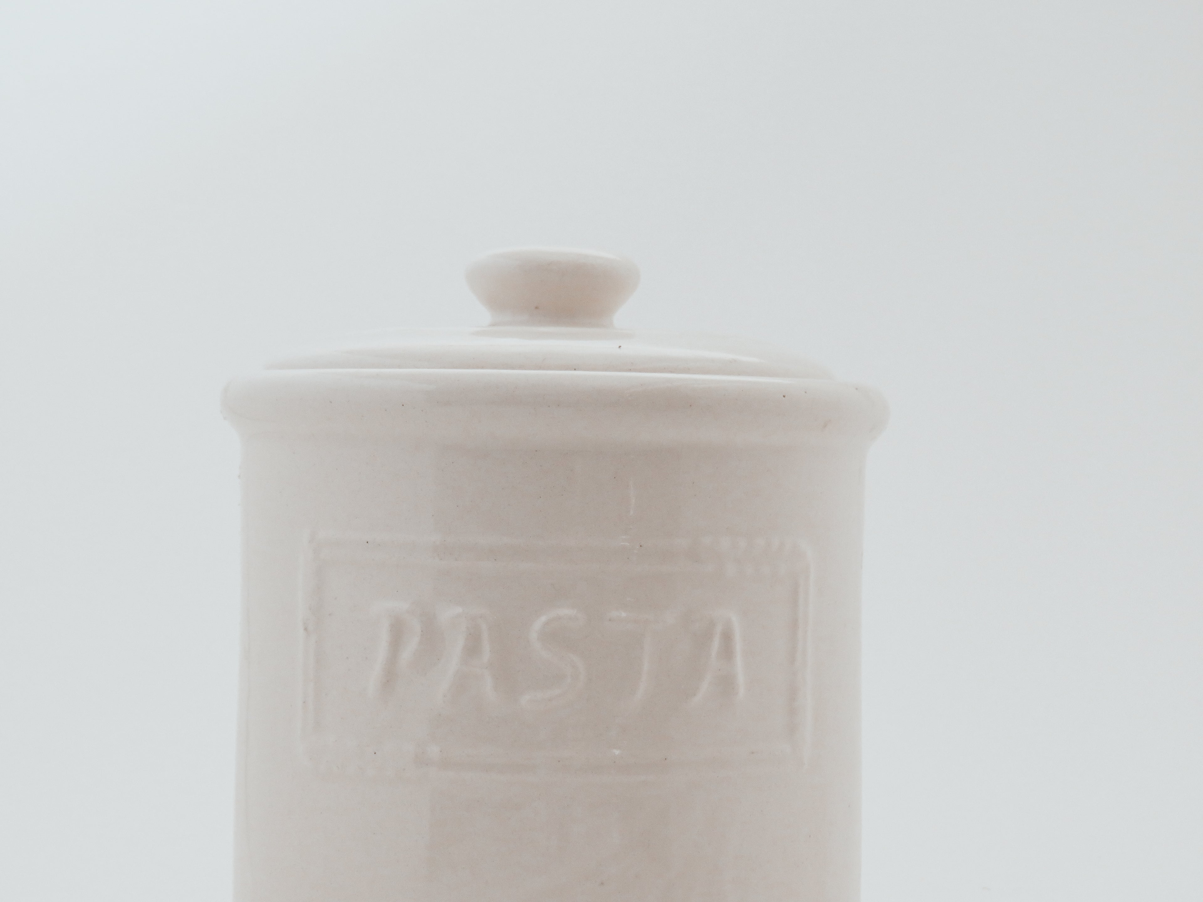 Pasta fajancekrukke med låg | Vintage