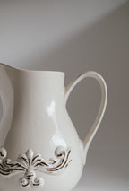 Stor kande med relief | Creme