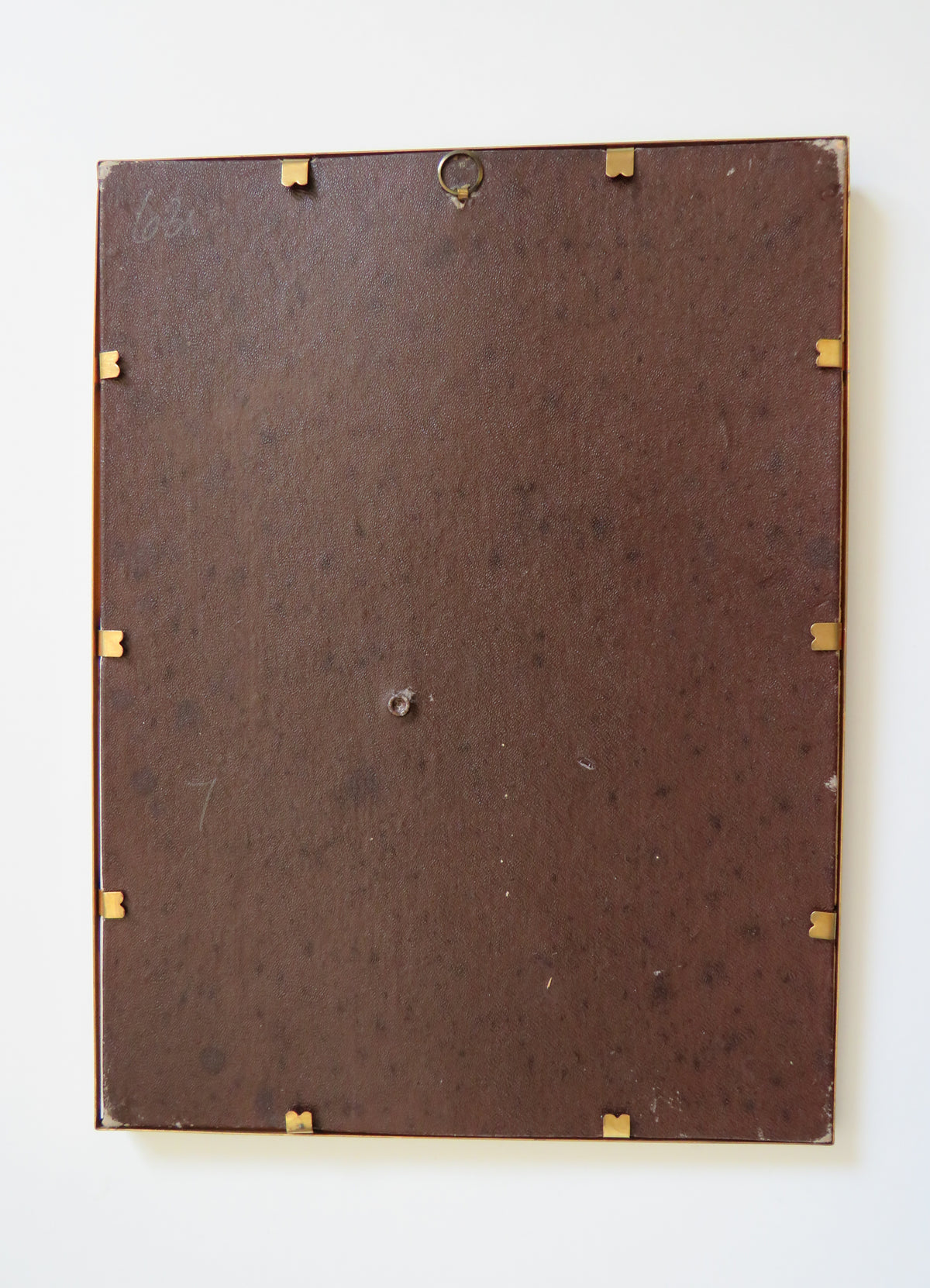 Vintage messingramme med buet glas | 18 × 24 cm