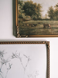 Vintage messingramme med buet glas | 18 × 24 cm