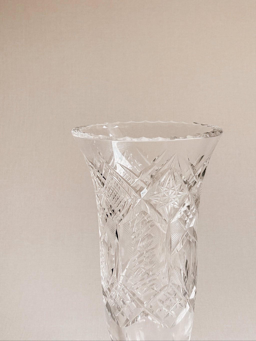 Vintage Cut Crystal Vase