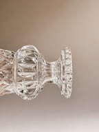 Vintage Cut Crystal Vase | Ornate Pedestal