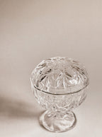 Vintage krystal bonbonnière | Blomstermønster