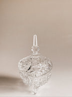 Vintage krystalbonbonnière | Stjerneknop & ornamenteret topknop