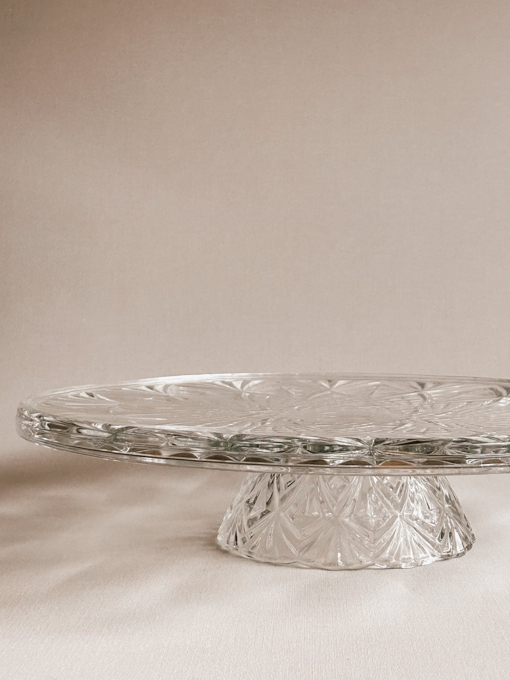 Fransk vintage krystalkageholder | Solstrålemønster
