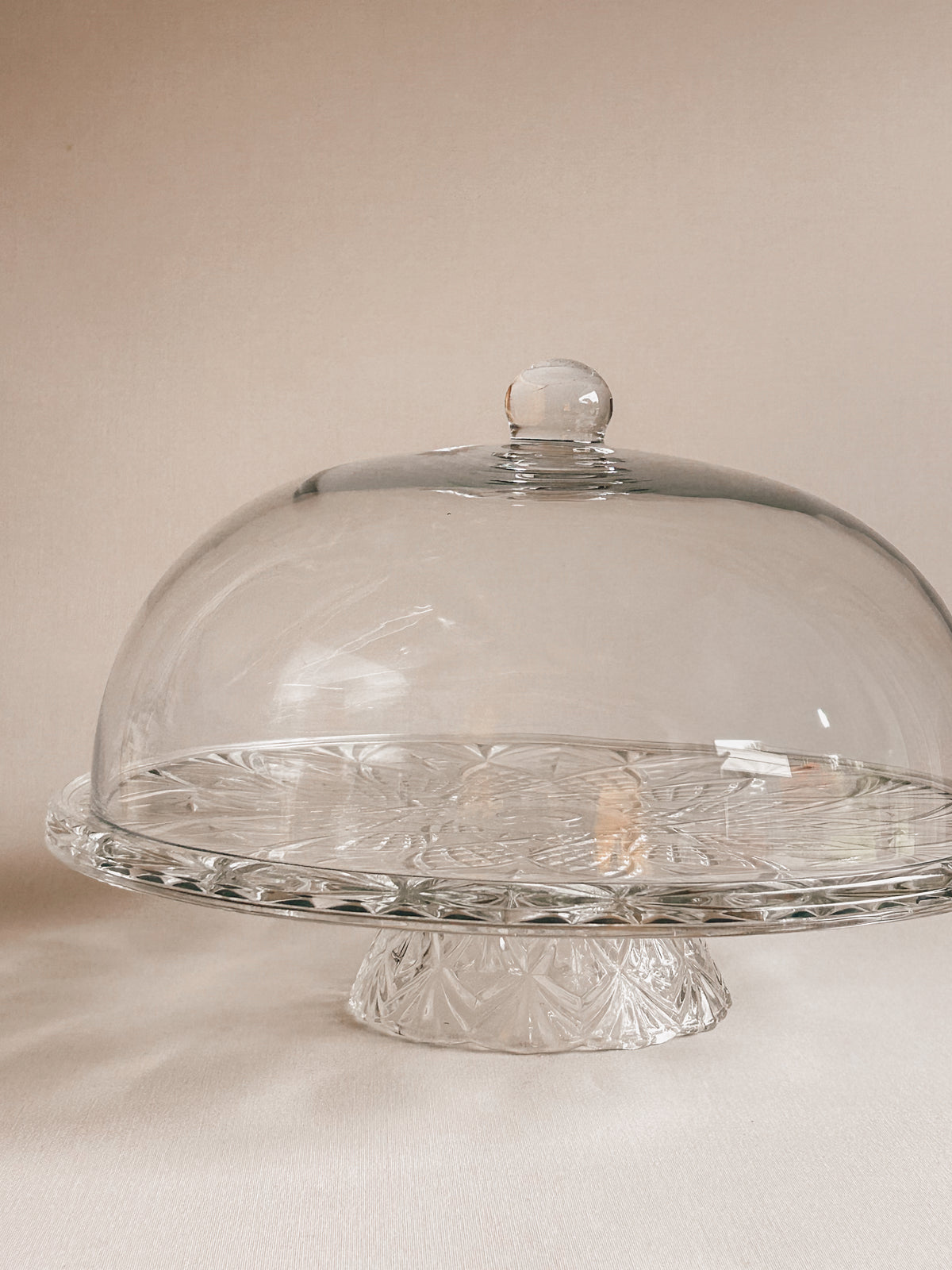 Fransk vintage krystalkageholder | Solstrålemønster