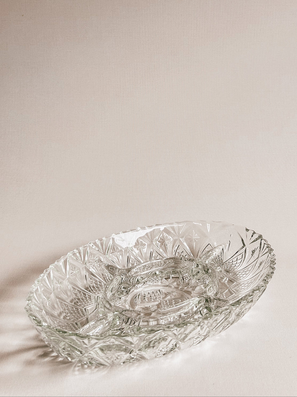Fransk vintage krystalserveringsfad | Fem rum