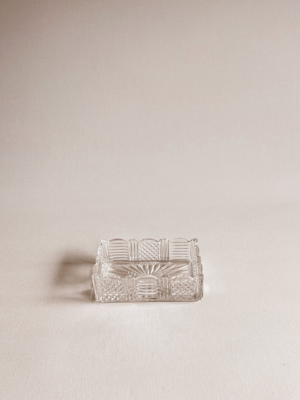 Vintage glasmiskefat | Geometrisk mønster