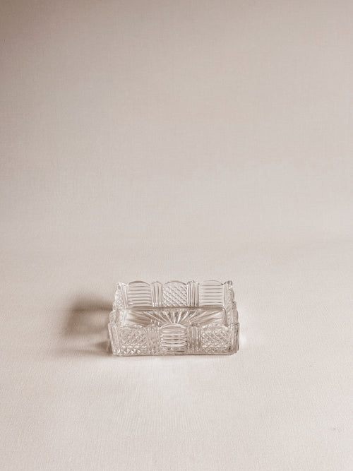 Vintage glasmiskefat | Geometrisk mønster