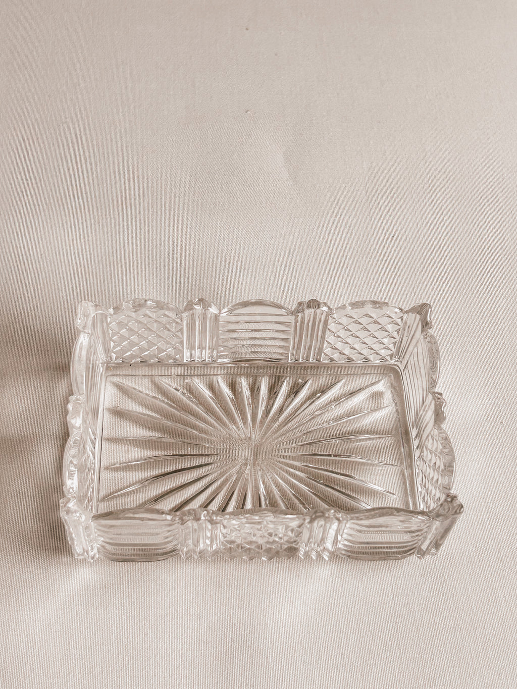 Vintage glasmiskefat | Geometrisk mønster