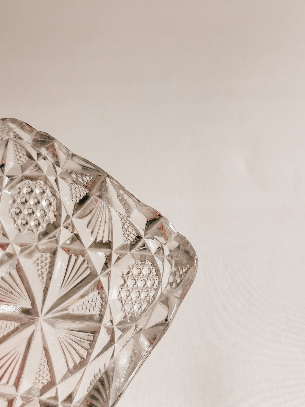 Vintage glasmiskefat | Geometrisk stjernemønster