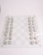 Skakspil | Klar & matteret glas
