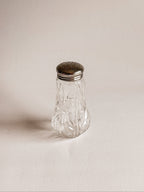 Vintage sukkerstrøer i glas | Stjernemønster