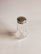 Vintage sukkerstrøer i glas | Stjernemønster