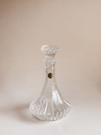 Vintage fransk Cristal d'Arques karaffel | Rillet krystaldesign