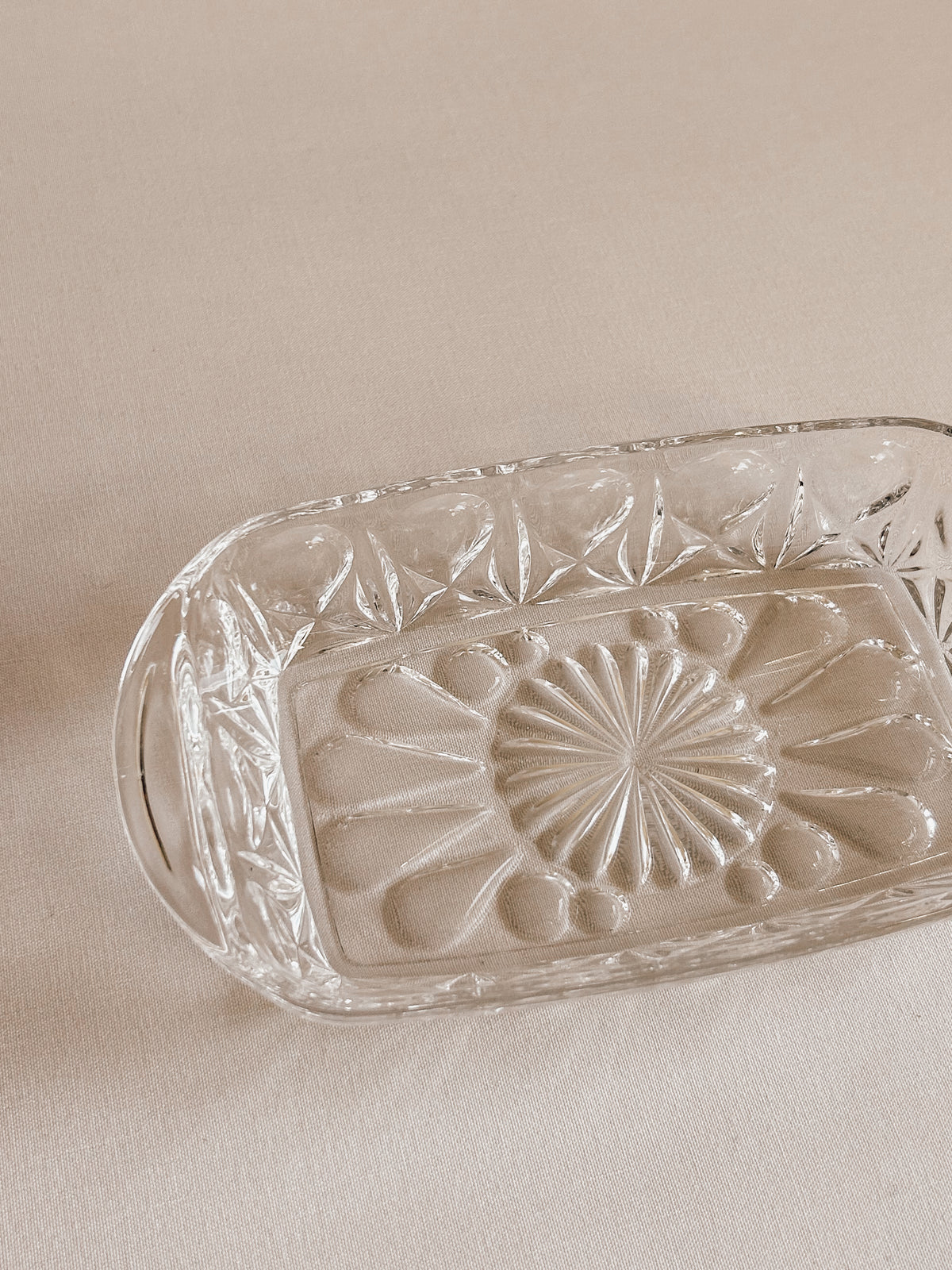 Vintage Crystal Serving Dishes | Starburst Pattern – Set of Three