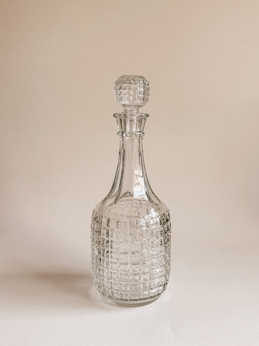 Vintage-presseglas-karaffel | Geometrisk gittermønster