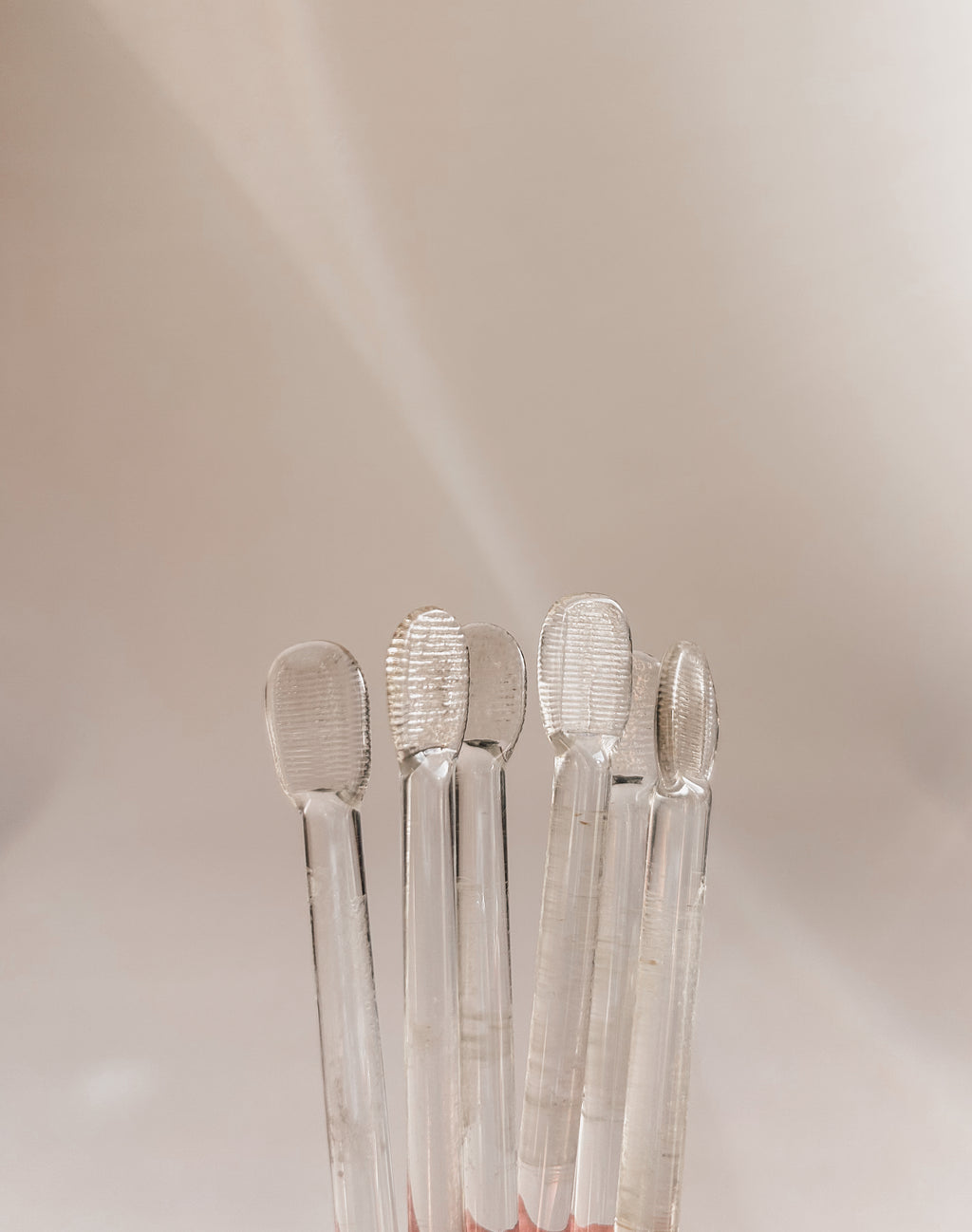 Cocktailrør i glas | Rillet design, sæt med 6
