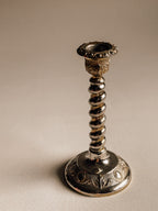 Vintage English Candlestick | Ornate Twisted Stem