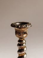 Vintage English Candlestick | Ornate Twisted Stem