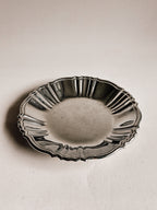 Vintage sølvbelagt skål | Dansk rillet design